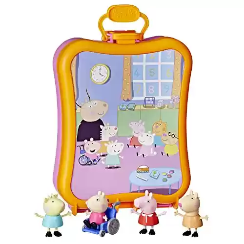 Estuche portátil con asa y 4 Figuras Peppa Pig