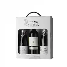 Estuche regalo 3 botellas: 2x Cavas Anna de Codorníu + 1x Vino tinto Legaris Roble, DO Ribera del Duero
