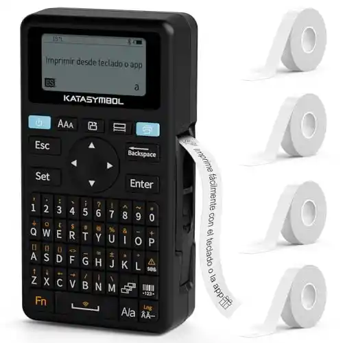 Etiquetadora Bluetooth Portátil SUPVAN E11 - Incluye 4 Rollos de Etiquetas Adhesivas