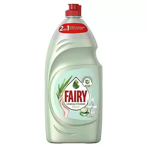 Fairy Limpieza y Cuidado aloe vera y pepino lavavajillas líquido, 1015 ml