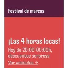 Festival de Marcas en Miravia! 4 horas de ofertas locas + cupones + ENVIO GRATIS en APP sin mínimo (de 20:00 a 00:00h)
