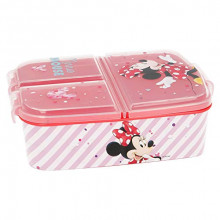 Fiambrera Minnie Mouse con 3 compartimentos para niños