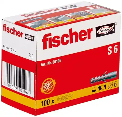 Fischer Tacos S 6 Nylon, 100 unidades