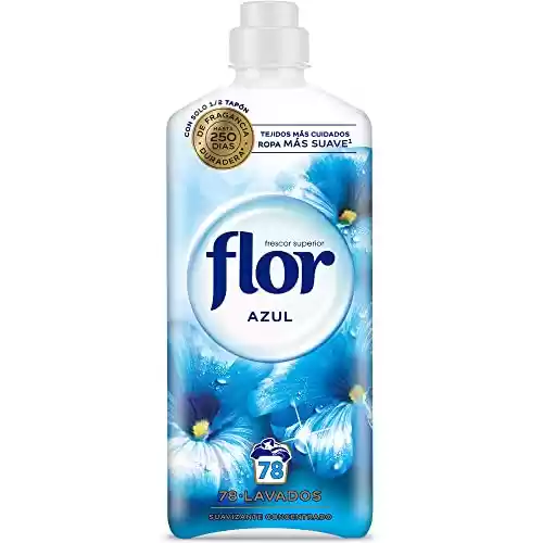 Flor - Suavizante para la ropa concentrado, aroma azul - 78 dosis