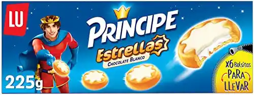 Galletas de chocolate blanco Príncipe Estrellas 225g