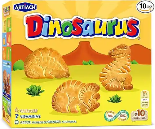 Galletas Dinosaurus 3x Artiach Pack Ahorro 411g