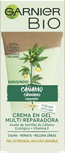 Crema en Gel Multi-Reparadora con Aceite de Semillas de Cannabis Sativa Garnier Bio (50 ml)