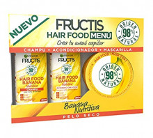 Garnier Fructis Cofre Hair Food Banana Nutritiva para Pelo Seco: champú, acondicionador y mascarilla
