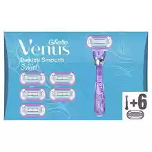 Gillette Venus Swirl Maquinilla de Afeitar Depilación Mujer + 6 Cuchillas de Recambios