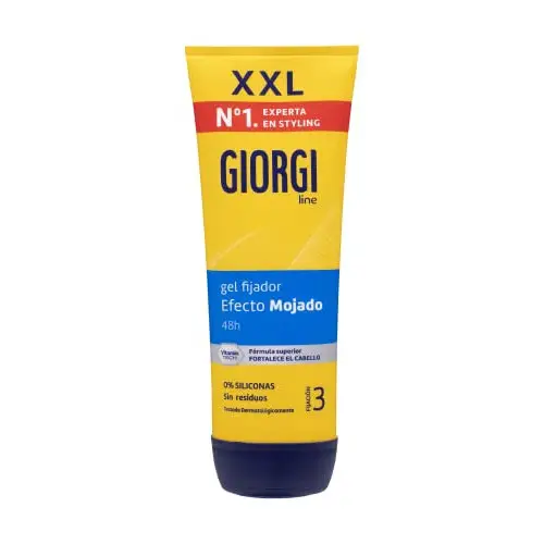 Giorgi Line 240ml XXL - Gomina Efecto Mojado, 0% Siliconas, Fijación 48h, Acabado Brillante, Sin Residuos, Fijación 3