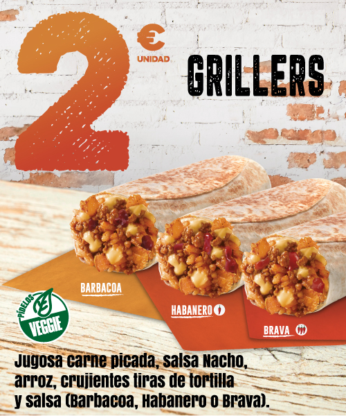 Grillers por 2€ cada unidad en Taco Bell