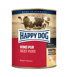 Happy Dog Can Pure Beef Rind, Comida para Perros - paquete de 6 x 800 gr