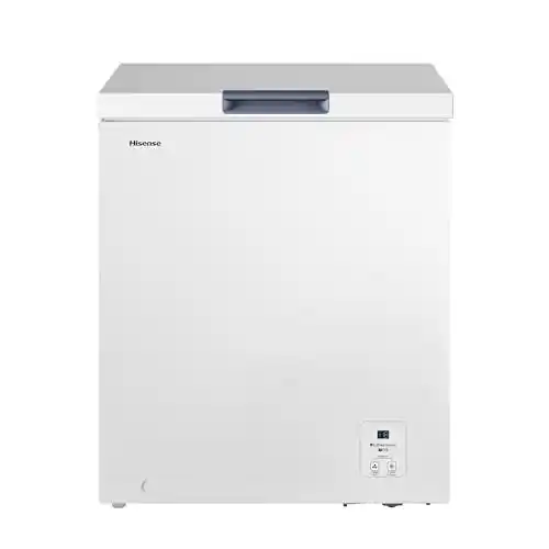 Hisense FT184D4AWYE - Arcón Congelador de 142 L de Capacidad Neta, Silencioso 40 dBA