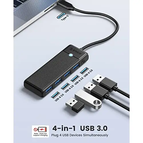 Hub USB 4 en 1 (4x puertos USB C)