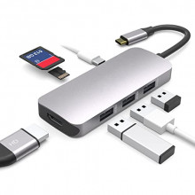 Hub USB-C multifunción 7 en 1 ideal para ampliar puertos (RECOGE CUPÓN 10€)