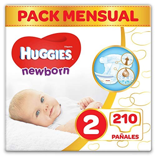 210 pañales Huggies Newborn Recién Nacido Talla 2 (3-6 kg)