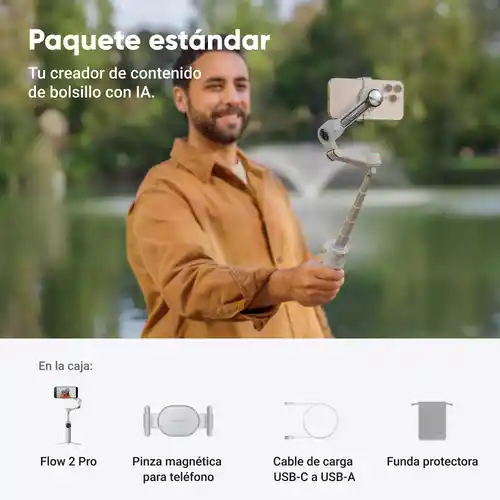 Insta360 Flow 2 Pro + 2 regalos (Soporte magnético de teléfono + Bolso tote)