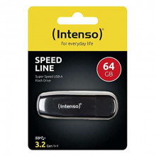 Intenso Speed Line - Memoria USB 3.2 de 64 GB, Color Negro