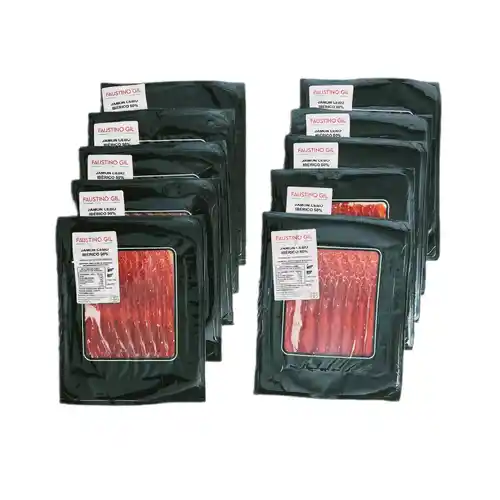Jamón Ibérico de Cebo 50% - 10 sobres de  100g