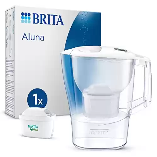 Jarra BRITA con filtro de agua Aluna blanca (2,4 litros) incl. 1x cartucho MAXTRA PRO All-in-1