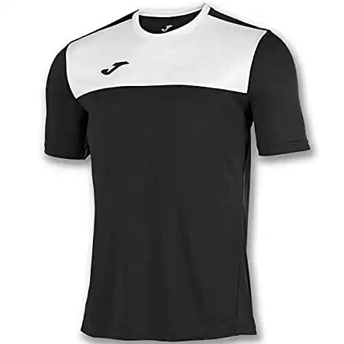 Joma Winner Camisetas Equip. M/C, Hombre, Negro Blanco