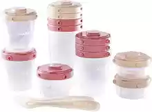 Juego de 12 Tarritos de Conservación y 2 Cucharas de Silicona