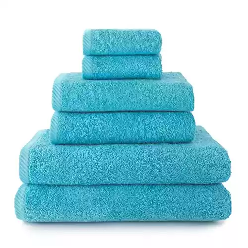 Juego de 2 Toallas de Manos, 2 Toallas de baño o Ducha y 2 Toallas de bidé - Top Towel - 100% Algodón - 500g/m2