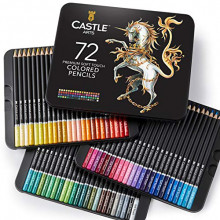 Juego de 72 lápices de colores para dibujo profesional Castle Art Supplies