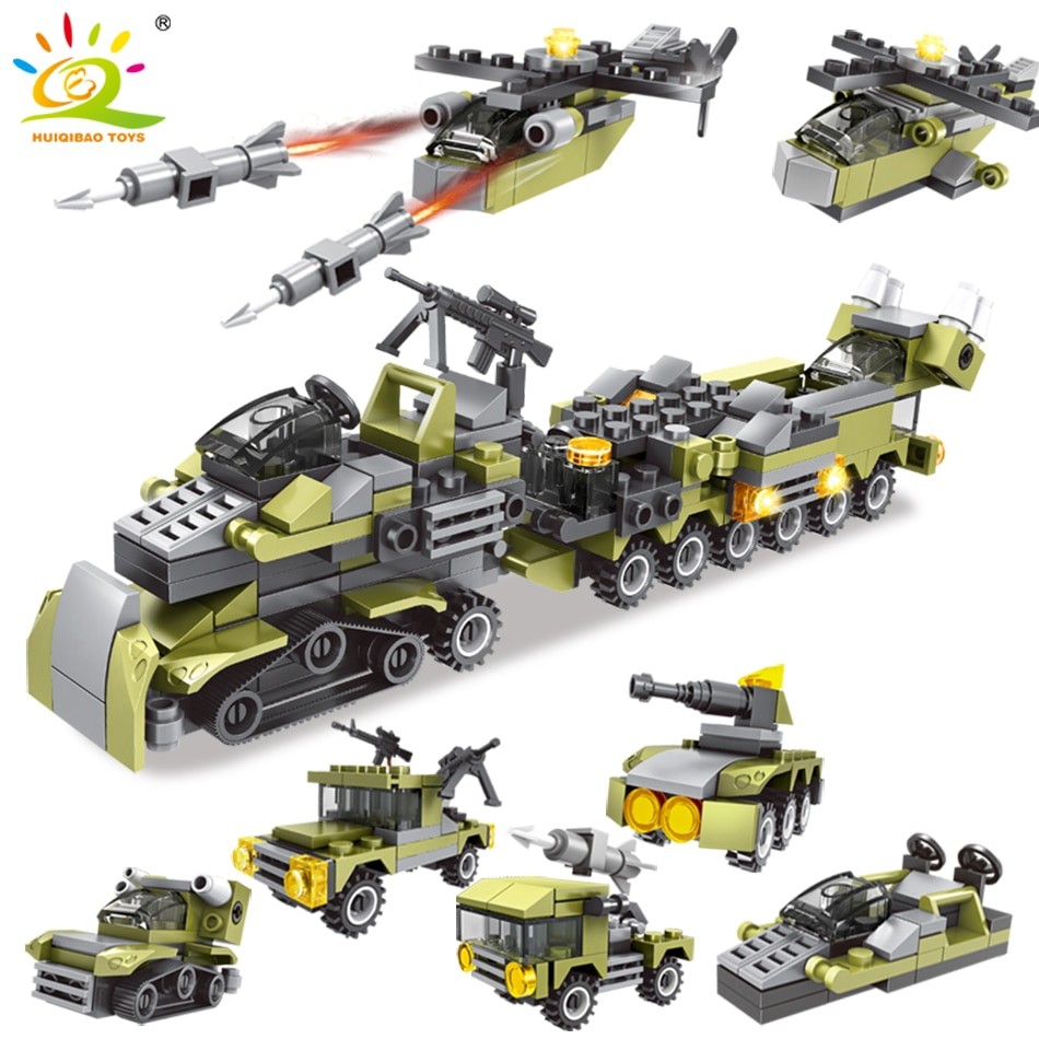Juego de bloques de construcción Ejército Militar 296 piezas