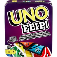Juego de cartas Mattel UNO Flip en lata