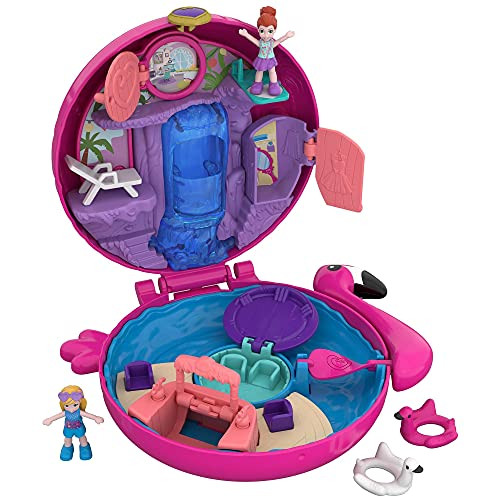 Juguete Polly Pocket Big Pocket World Flamingo Floatie Compact