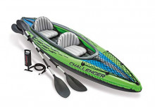 Kayak hinchable Challenger Intex 68306NP K2 con 2 remos, 351 x 76 x 38 cm