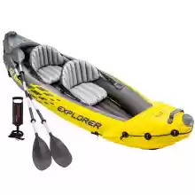 Kayak hinchable INTEX Explorer K2 con 2 remos, para 2 personas