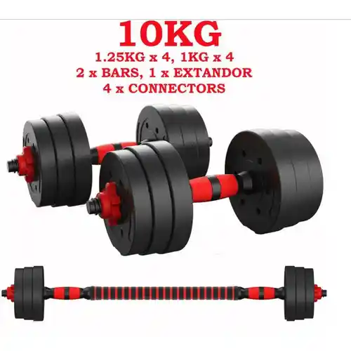 Kit de mancuernas 10 kg total sólo 10,38€ + ENVIO GRATIS APP