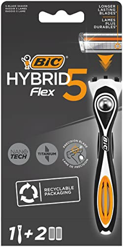 Kit maquinilla de afeitar recargable BIC Hybrid 5 Flex