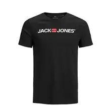 La camiseta negra JACK & JONES PLUS JJECORP