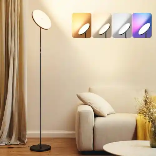Lámpara de pie LED RGB 36W con mando a distancia