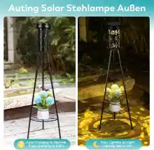 Lámpara Solar Exterior Mariposa IP65 con macetero