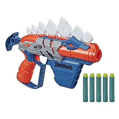 Lanzador de dardos Nerf DinoSquad Stegosmash + 5 dardos Nerf oficiales