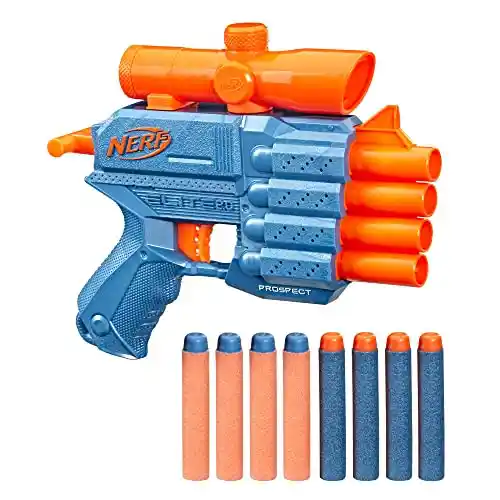 Lanzador Nerf Elite 2.0 Prospect QS-4 con 8 Dardos Elite Oficiales