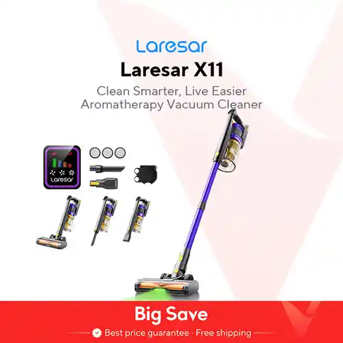 Laresar X11 550W 55000 Pa - Aspiradora inalámbrica de mano + accesorios