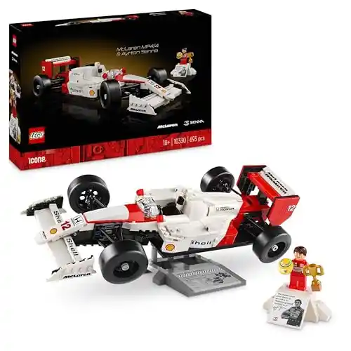 LEGO Icons McLaren MP4/4 y Minifigura Ayrton Senna