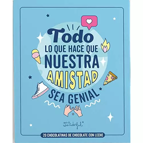Libro Con Chocolatinas Mr. Wonderful - Todo Lo Que Hace Que Nuestra Amistad Sea Genial, 100 g
