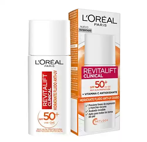 L'Oreal Paris Revitalift Clinical Crema Hidratante Anti-UV SPF50+ Diario con Vitamina C