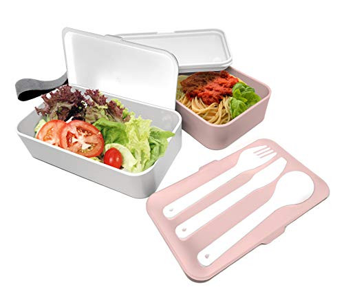 Lunch Box hermético doble con cubiertos