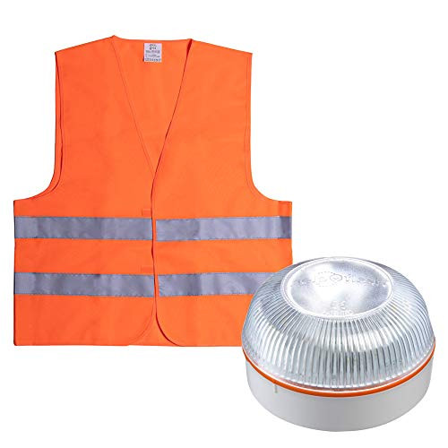 Luz Emergencia AUTÓNOMA + Chaleco Reflectante HOMOLOGADO