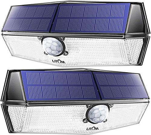 Luz Solar de Exterior 200 LEDs, Impermeable IP67,  Detección, 270° Ángulo de Iluminación, Sensor de Movimiento.