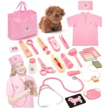 Maletín médico veterinario de juguete y bata Doctor Ophy
