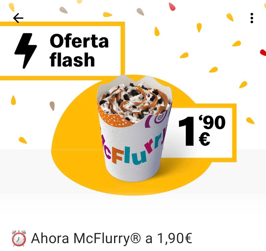 McFlurry a 1,90€ en McDonald's