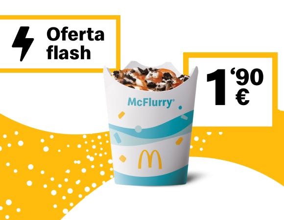 McFlurry por 1,90€ en McDonald's (oferta válida en pedidos en restaurante)